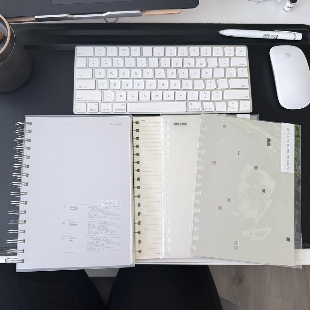 C&P 2026 weekly horizontal, spiral planner, monthly dashboard, and notes inserts